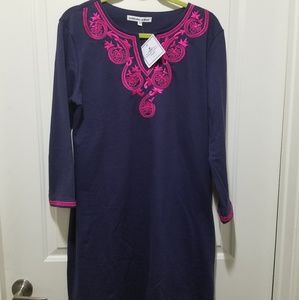 Barbara Gerwit NWT French Terry Embroidered dress